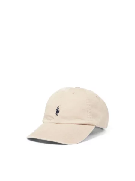 Czapka z daszkiem Polo Ralph Lauren z twillu beżowa