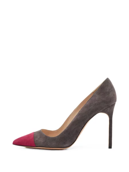 Pantofi cu toc Manolo Blahnik din piele de căprioară gri