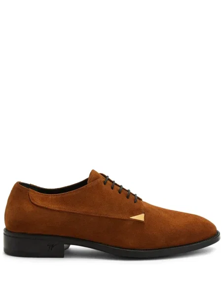 Pantofi derby Giuseppe Zanotti din piele de căprioară maro