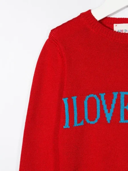 Sweter dziecięcy Alberta Ferretti czerwony