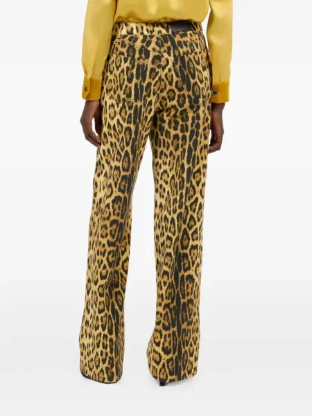 Pantaloni Roberto Cavalli cu imagine negru