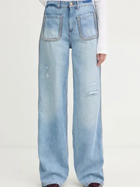 Just Cavalli jeansy straight niebieskie