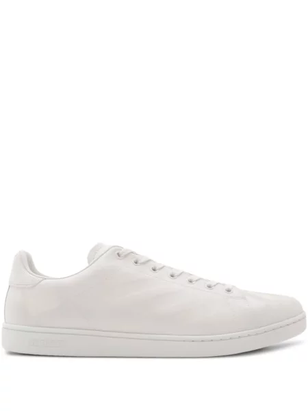 Sneakerși Burberry din piele în carouri alb