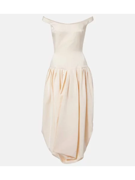 Jedwabna maksi sukienka maxi Magda Butrym garniturowa biała