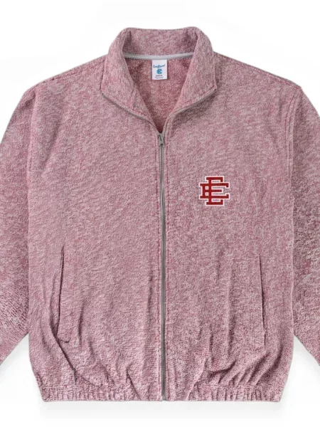 Bouclé hanorac Eric Emanuel cu broderie roz