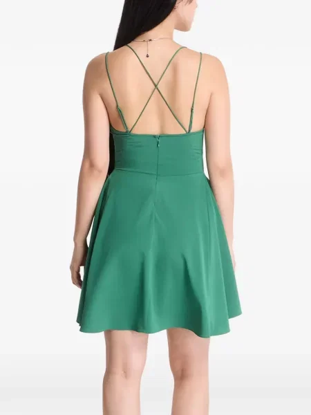 Rochie mini Allsaints asimetrică drapată verde