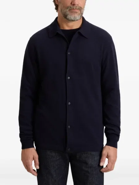 Gulerat cardigan Woolrich albastru