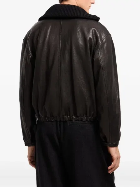 Geanta de piele Giorgio Armani negru