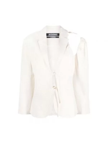 Lniana marynarka Jacquemus biała
