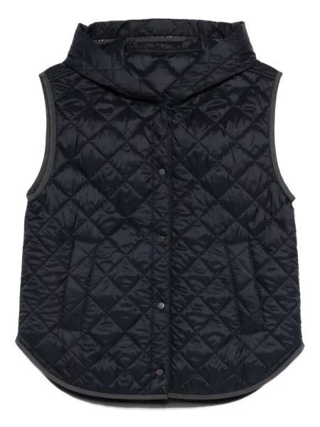 Vestă Brunello Cucinelli cu glugă negru