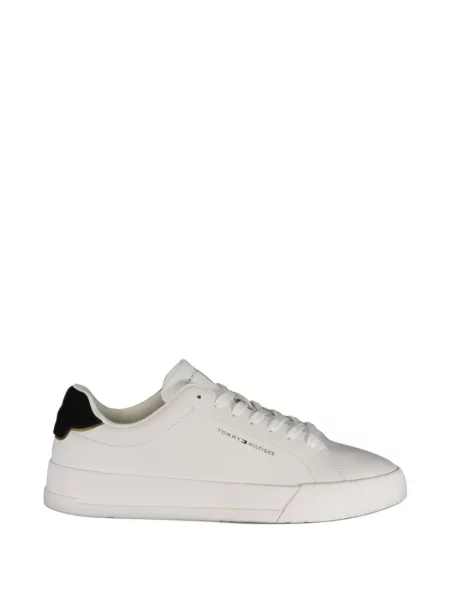 Sneakerși Tommy Hilfiger cu șireturi cu imagine din dantelă alb