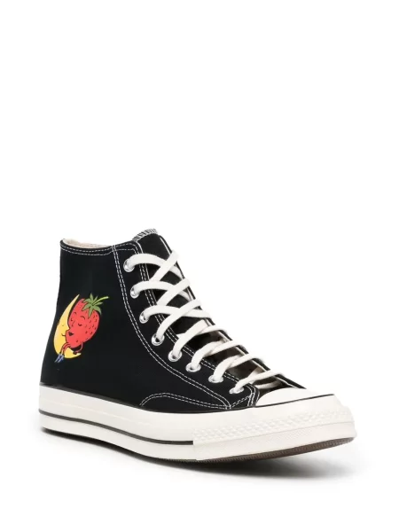 Raštuotos sportbačiai Converse juoda