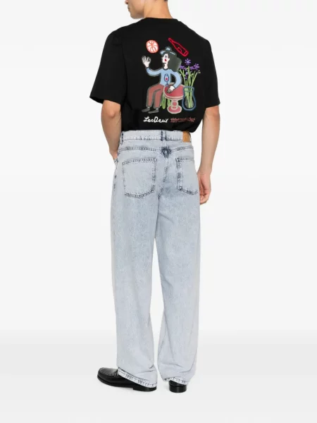 Tricou Les Deux cu imagine negru