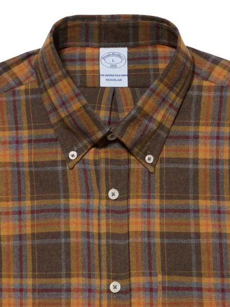 Pledinė marškiniai Brooks Brothers ruda
