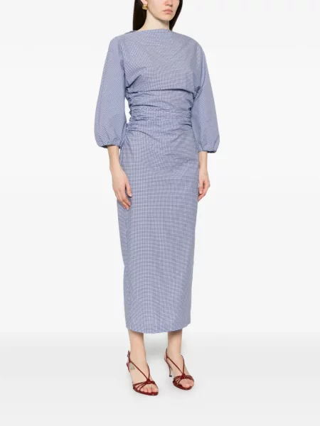 Rochie midi Bernadette cu imagine albastru