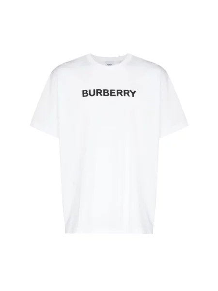 Koszulka Burberry z logo ze sznurkiem klasyczna biała