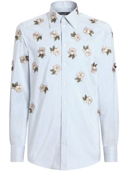 Květinová košile Dolce & Gabbana modrá