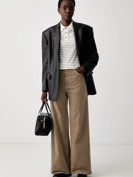 A.P.C. jean clyde spodnie wide leg sztruksowe