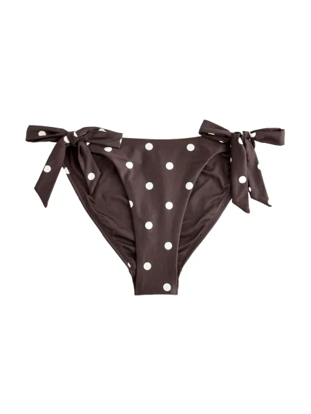 Next Bikini hlačke temno rjava bela