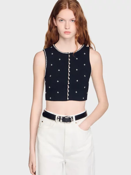 Топ Sandro чорний