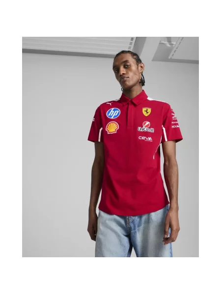 Koszulka Polo Puma Team krótki rękaw żółty niebieski XXL czerwony