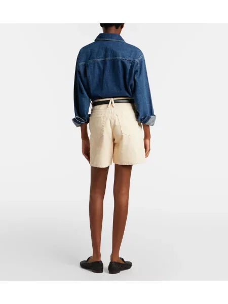 Pantaloni scurți din denim Slvrlake alb