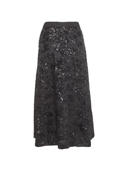 Fustă midi Weekend Max Mara cu paiete în linie A albastru