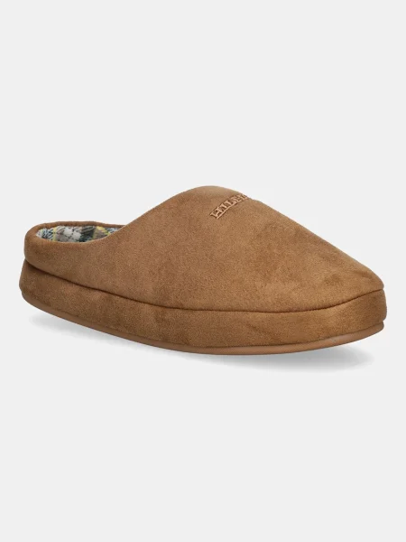 Пантофи Tommy Hilfiger M SDE CHECK HOUSE SHOE кафяво