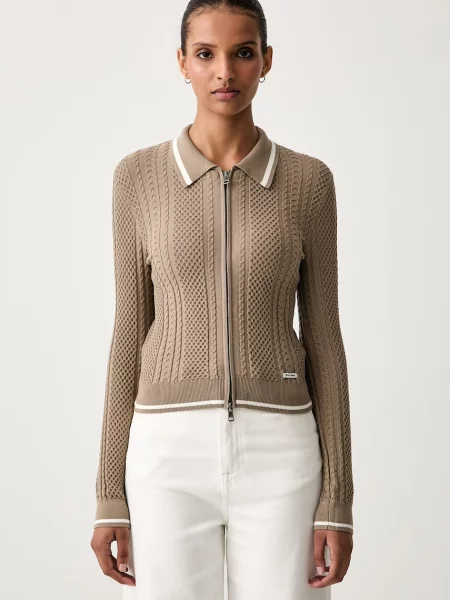Guess Jeans cardigan pentru femei cu vâscoză bej