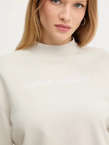 Свитер Armani Exchange с принтом бежевый