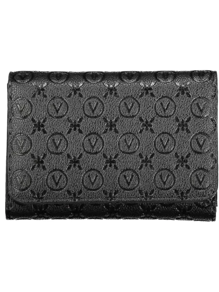 Lniany portfel Valentino Bags czarny