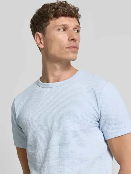 T-shirt o kroju regular fit z mieszanki bawełny model SANDER' Selected Homme