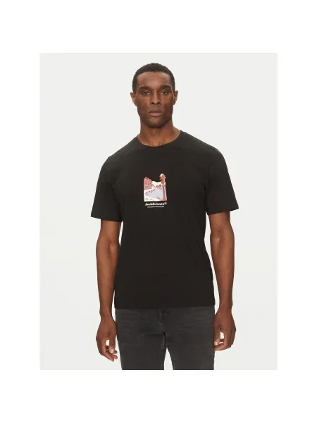 Jack&Jones Póló Split Graphic Regular Fit fekete