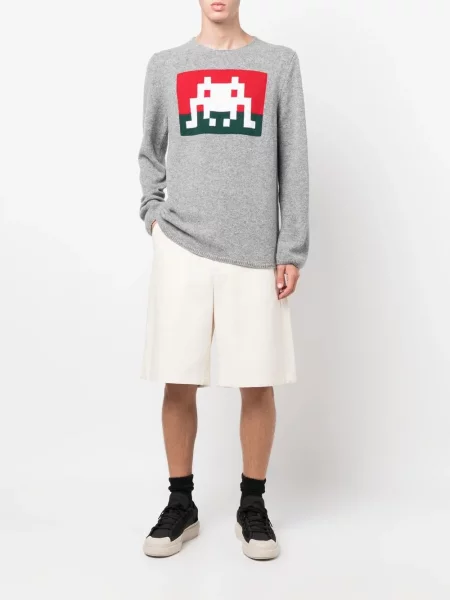 Raštuotas megztinis Comme Des Garçons Shirt pilka
