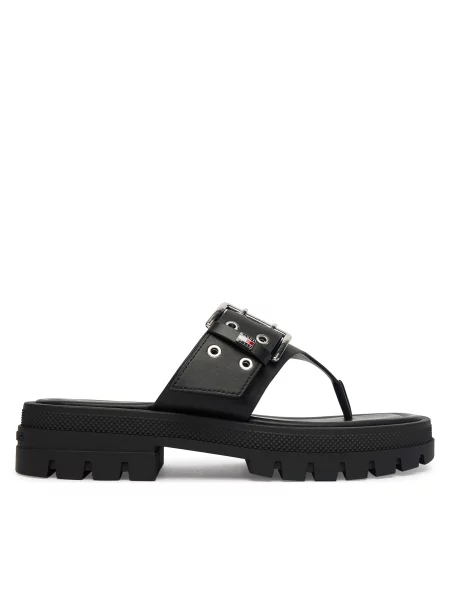 Japonke Tommy Jeans Tjw Buckle Sandal črna