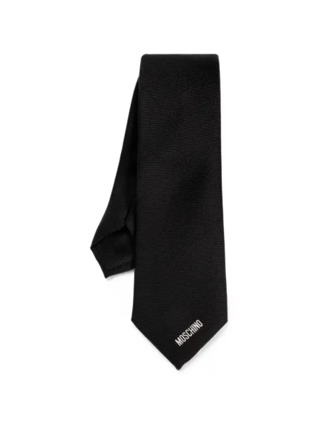 Cravată Moschino cu broderie negru
