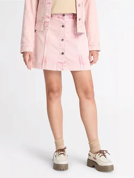 Спідниця міні Timberland пудра ліоцел/бавовна