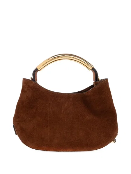 Geantă Moschino din piele de căprioară maro