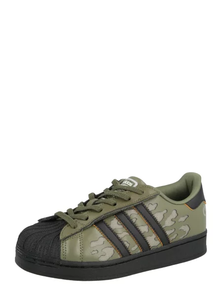ADIDAS ORIGINALS Tenisice SUPERSTAR kaki / maslinasta / narančasta crna