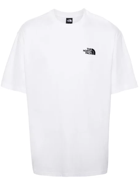 Tricou The North Face cu broderie alb