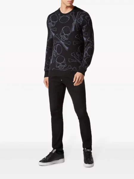 Žakardinis megztinis Philipp Plein juoda