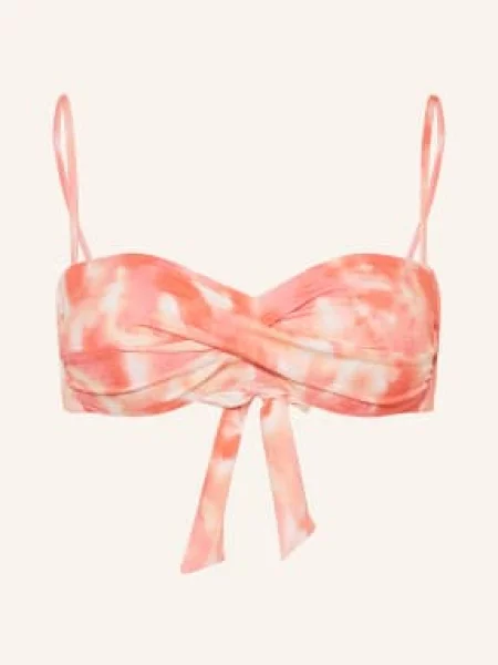 Watercult Bandeau Bikiny Sunhaze Dreams světle / krémová / tmavě oranžová červená