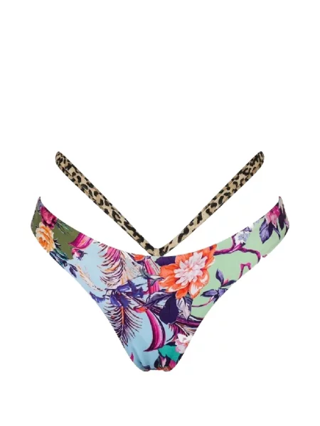 Bikini Del Maar cu model floral cu imagine albastru