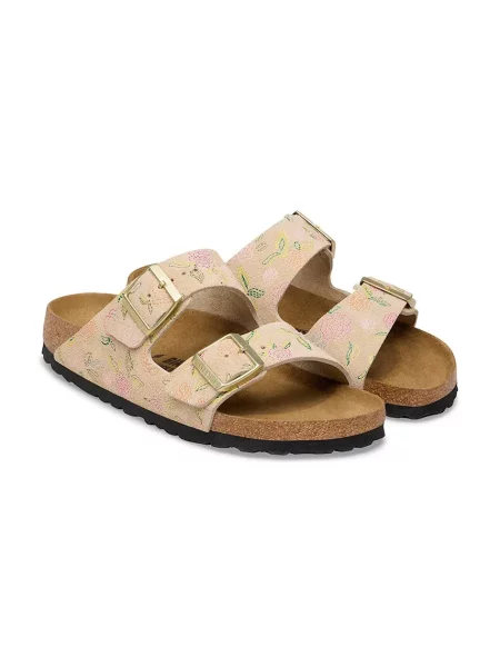 Semišové pantofle Birkenstock Arizona béžové