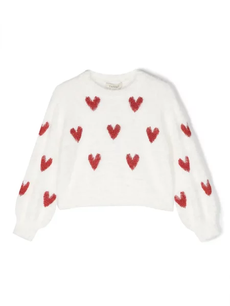 Sweter dziecięcy Twinset biały