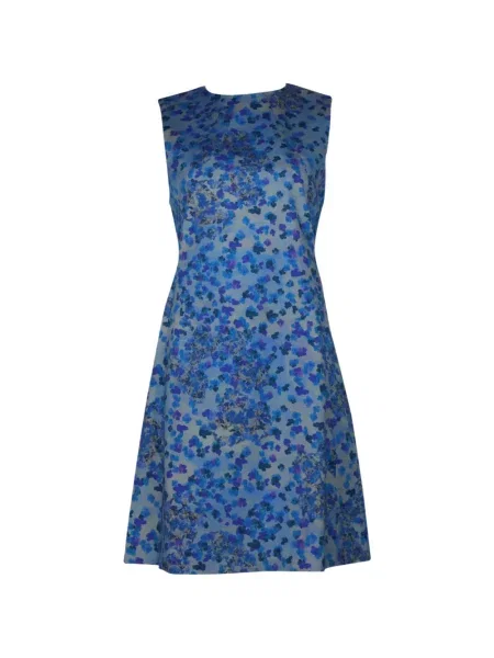 Rochie Erdem cu model floral cu imagine de costum albastru