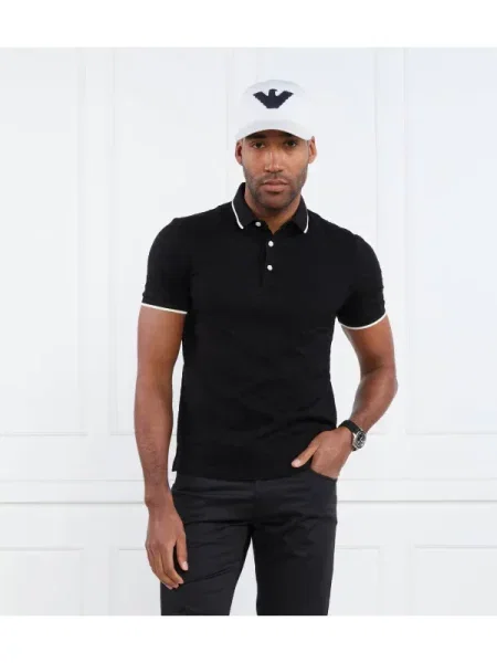 Tenisz pólóing Emporio Armani fekete
