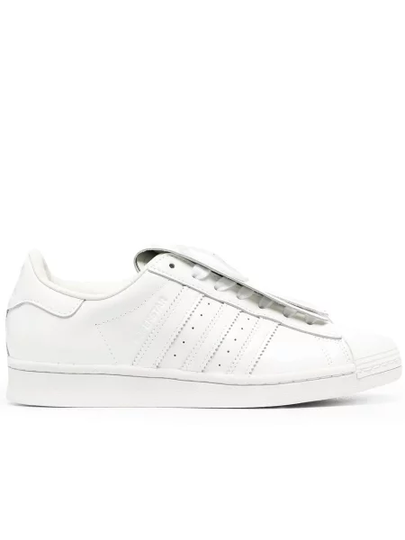 Sneakersy Adidas z frędzli skórzane białe