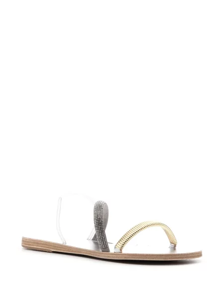 Sandale Ancient Greek Sandals fără toc argintiu