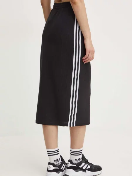 Sukně adidas Originals Knitted Skirt midi černá